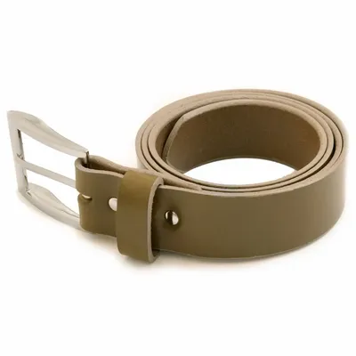 Leather goods - Ceinture en cuir OCTAVE olive - MONSIEUR CHARLI