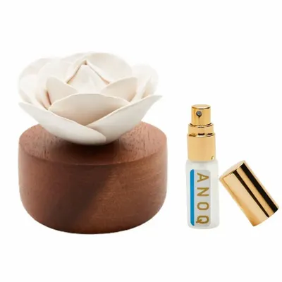 Décorations florales - Diffuseur de parfum Rose - Parfumeur en bois et porcelaine décoratif. - ANOQ