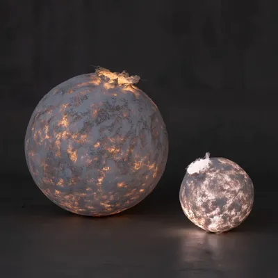 Lampadaires - Lampadaires Dvo — Duo de lumière sculptural en fibre de chanvre - PLETOSTUDIO