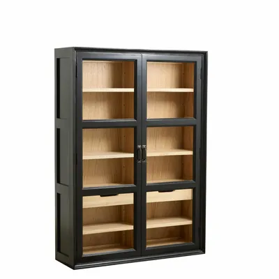 Ensembles muraux - Armoire murale VIVA, 2 portes - noire - NORDAL