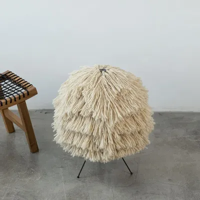 Floor lamps - GUNYA Floor Lamp – Sculptural Wool Lighting with Organic Warmth - PLETOSTUDIO