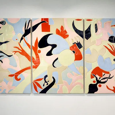 Decorative wall frescoes - Wall ceramic - LUCIE SOTTY