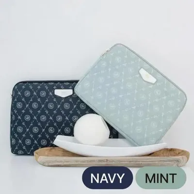 Papeterie - [MIMI DESIGN] Pochette MIMIDAR Goryeo en jacquard céladon pour iPad/or - KCDF