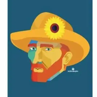Affiches - Feuille illustrée de Van Gogh - KALIDOSKOPIO