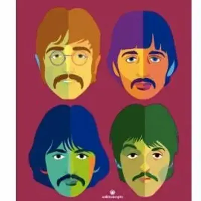 Affiches - Feuille illustrée des Beatles - KALIDOSKOPIO
