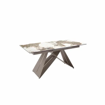 Dining Tables - Rectangular porcelain marble extending dining table - ANGEL CERDÁ