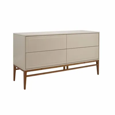 Sideboards - Gray sideboard with walnut legs - ANGEL CERDÁ
