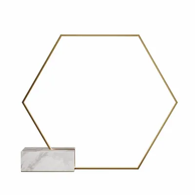 Floor lamps - Hexagon Floor Lamp Handmade in Portugal By Poru Studio - PORUS STUDIO