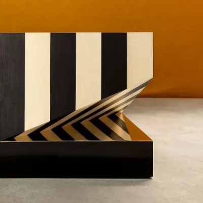 Tables basses - Table centrale Op-Art fabriquée à la main au Portugal par Malabar - MALABAR