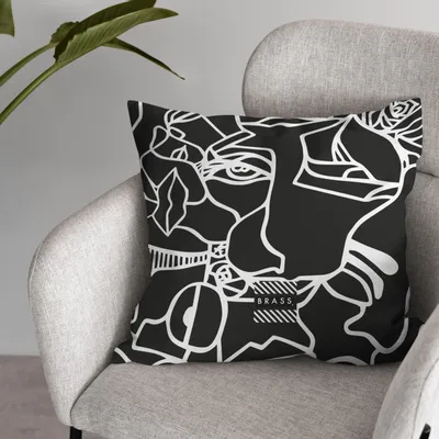 Coussins textile - Housse de coussin décoratif Black Koseka  45 x 45 - Design by BRASS - ARTDECORIS