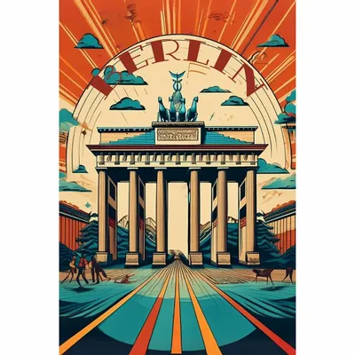 Objets de décoration - Affiche Vintage Berlin - VANTOUR LDA
