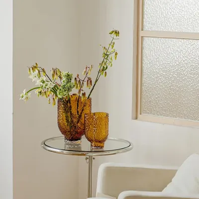 Vases - Vase verre fait main sur pieds style murano - PETAL series - ELEMENT ACCESSORIES