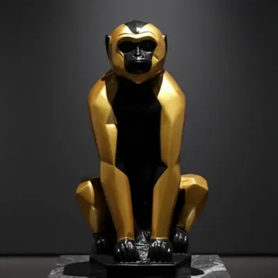 Decorative objects - Golden Lacquer Monkey - SATCHA