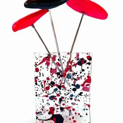 Christmas garlands and baubles - Small rustic Christmas hanger with a pine tree - CARNEOL GLASS