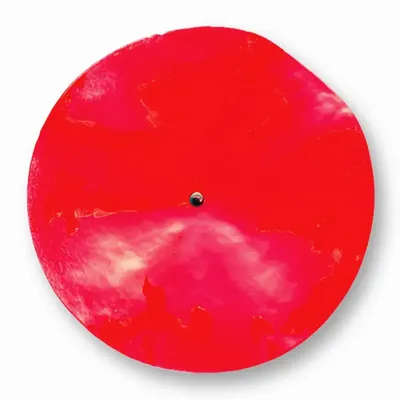 Floral decoration - Extra large 35 cm diameter glass flower for outdoors in red color on a 100 cm stainless steel stem - CARNEOL GLASS