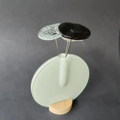 Vases - Round vase set, in white color 13 cm - CARNEOL GLASS