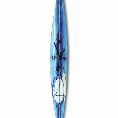 Clocks - Cubie white-blue wall clock 12x115 cm - CARNEOL GLASS