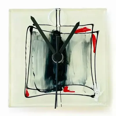 Clocks - Amasonas grey-silver wall clock 10x70 cm - CARNEOL GLASS