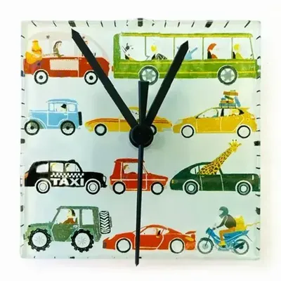 Clocks - Amasonas grey-silver wall clock 12x115 cm - CARNEOL GLASS