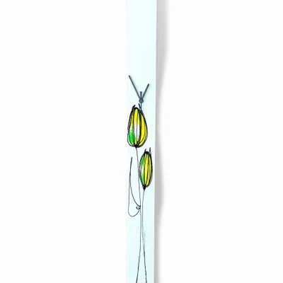 Clocks - Tulip wall clock with fuscia tulips 13x13 cm - CARNEOL GLASS