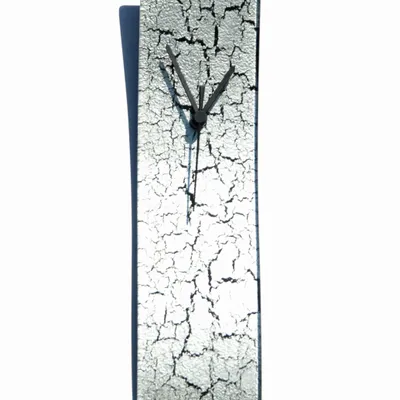 Clocks - Crackled silver wall clock 13x13 cm - CARNEOL GLASS