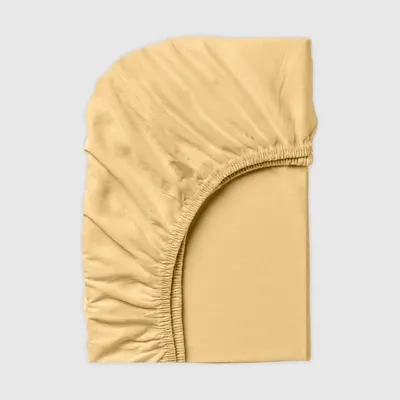 Bed linens - Jersey Fitted Sheet, 90/200/25cm, yellow - DILIOS