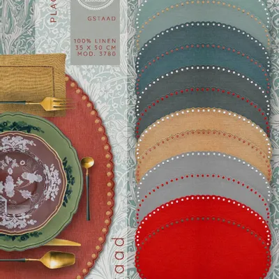 Placemats - GSTAAD LINEN PLACEMAT - LA CUCA