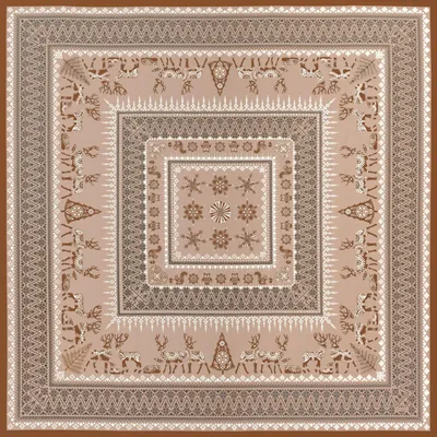 Linge de table textile - Nappe - Balade en hiver - BEAUVILLÉ