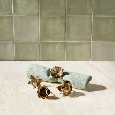 Floral decoration - Botanical Napkin Rings, Set of 4 - BE HOME