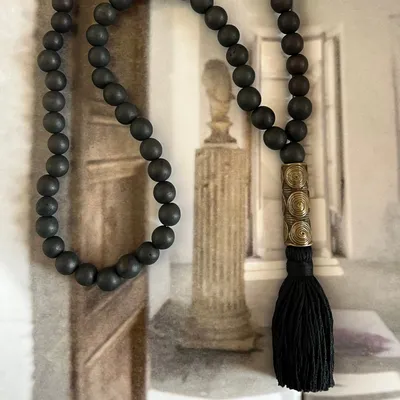 Decorative objects - African Prayer Bead Mala Necklace with Bronze - STUDIO JULIA ATLAS