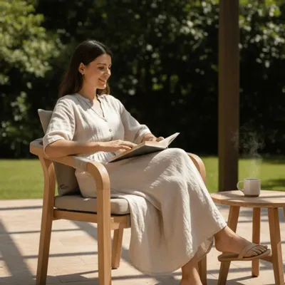 Chaises - Fauteuil outdoor en teck grade A - CHT14 - BALINAISA