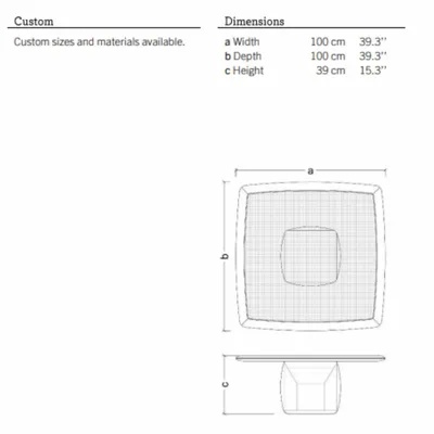 Tables basses - Table basse carrée Bossa en chêne naturel - DUISTT