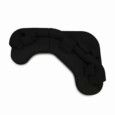 Canapés pour collectivités - Organic Gamma Black | Canapé Organic sur mesure - CREARTE COLLECTIONS