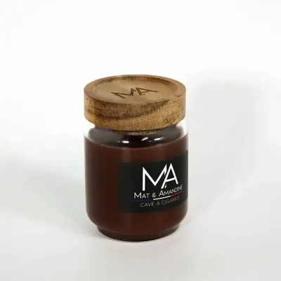 Decorative objects - CIGAR CELLAR — Scented candle (Small Jar) - MAT AMANDINE