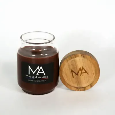 Objets de décoration - CAVE A CIGARES – Bougie parfumée (Petite Jarre) - MAT AMANDINE