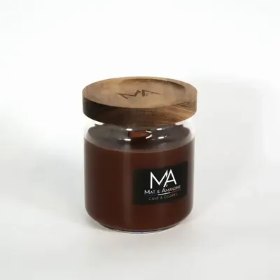 Decorative objects - CIGAR CABINET - Scented candle (Medium Jar) - MAT AMANDINE