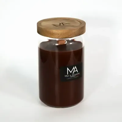 Decorative objects - CIGAR CELLAR — Scented candle (Large Jar) - MAT AMANDINE