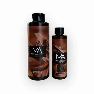 Home fragrances - SANTAL — 400ML Fragrance Diffuser Refill - MAT AMANDINE