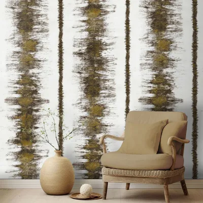 Wallpaper - Resonance Brown & Ochre - Panoramic decor - LAUR MEYRIEUX COLLECTION
