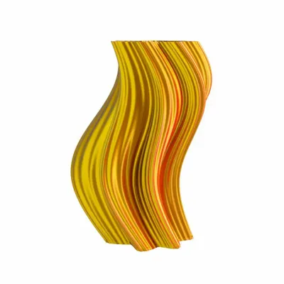 Office design and planning - Vase "Heat Wave" | Multi-color, Gold/Purple/Red - AUURA