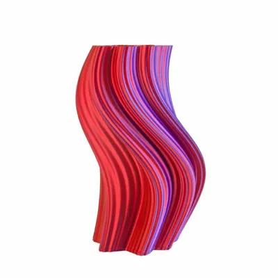 Office design and planning - Vase "Heat Wave" | Multi-color, Gold/Purple/Red - AUURA