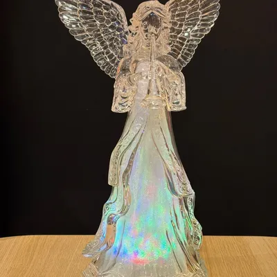 Nativity scenes and santons - LED Light-Up Angel Figurine – Horn - BLUE STAR B.V.