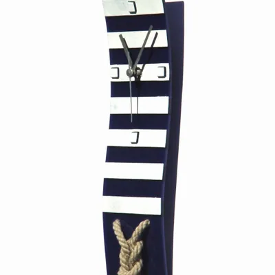 Horloges - Horloge murale bleu nautique 10x41 cm - CARNEOL GLASS