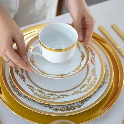 Formal plates - Imperio Gold porcelain plates - PORCEL