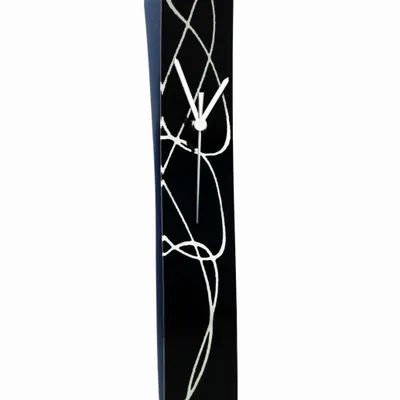 Horloges - Horloge murale Geo noir-blanc 6x41 cm - CARNEOL GLASS