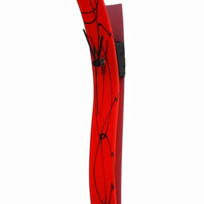Horloges - Horloge murale Geo rouge-noir 6x41 cm - CARNEOL GLASS