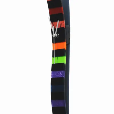 Clocks - Rainbow black-rainbow wall clock 6x41 cm - CARNEOL GLASS