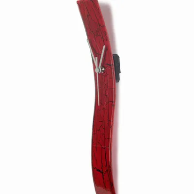 Horloges - Horloge murale rouge craquelée 6x41 cm - CARNEOL GLASS