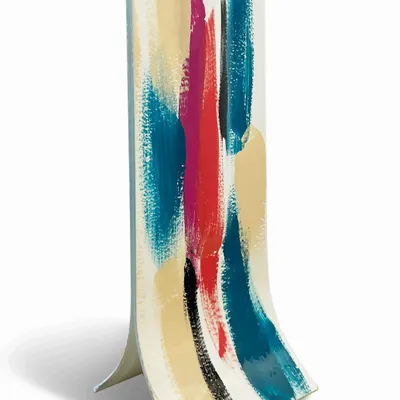 Vases - Vase Amazonas turquoise-saumon 14 x 36 cm - CARNEOL GLASS