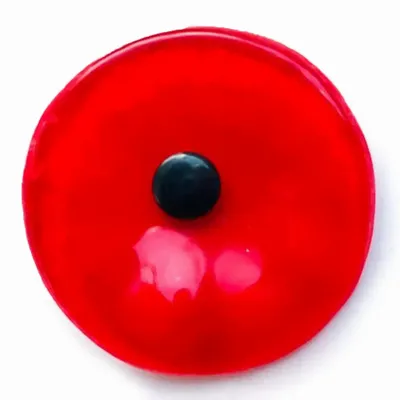 Décorations florales - Petite fleur ronde en verre pour usage intérieur de couleur rouge - CARNEOL GLASS